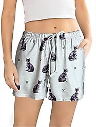 E&S PETS Tabby Cat Shorts, Grey, X-Large