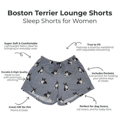 Show full view: E&S PETS Boston Terrier Shorts, Grey, Large slide 2 of 6