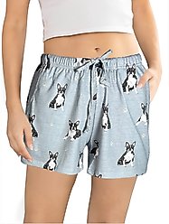 E&S PETS Boston Terrier Shorts, Grey, Large