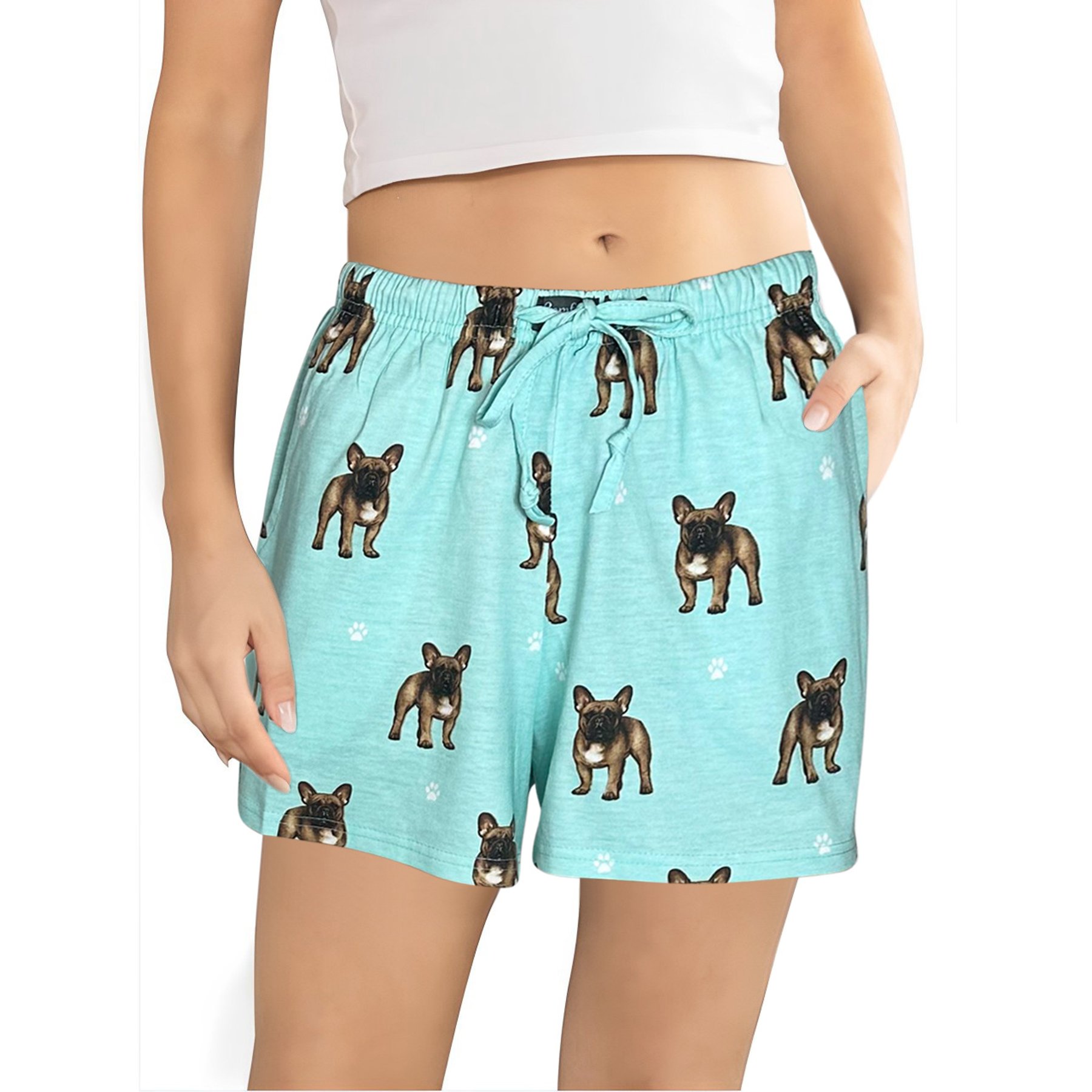 E&S PETS French Bulldog Shorts, Teal, Medium