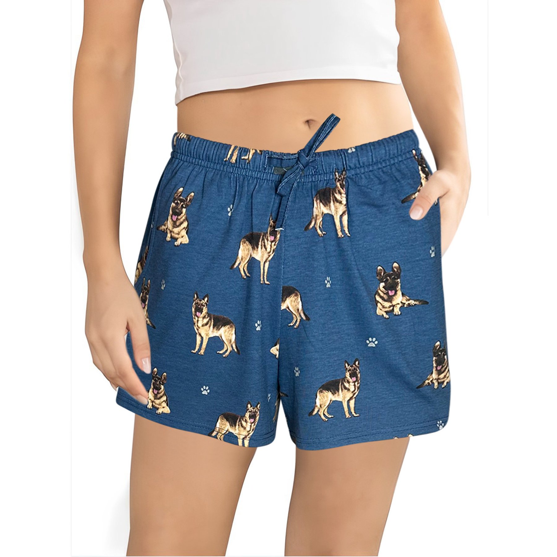 E&S PETS German Shepherd Shorts, Blue, Large