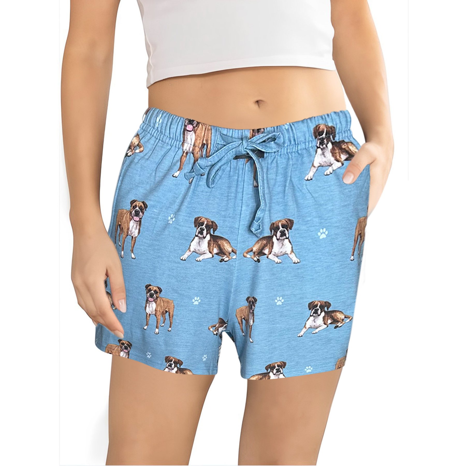 E&S PETS Boxer Shorts, Light Blue, Large