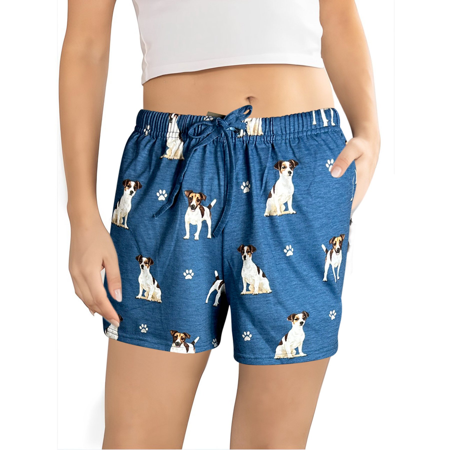 E&S PETS Jack Russell Shorts, Blue, Medium