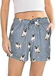 E&S PETS Pug Shorts, Grey, X-Large