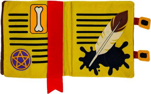 Show full view: Pawlymorph Pet Toys Wizard's Spellbook Interactive Treat Hiding PlushDog Toy, Maroon slide 4 of 10