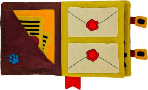 Show full view: Pawlymorph Pet Toys Wizard's Spellbook Interactive Treat Hiding PlushDog Toy, Maroon slide 3 of 10