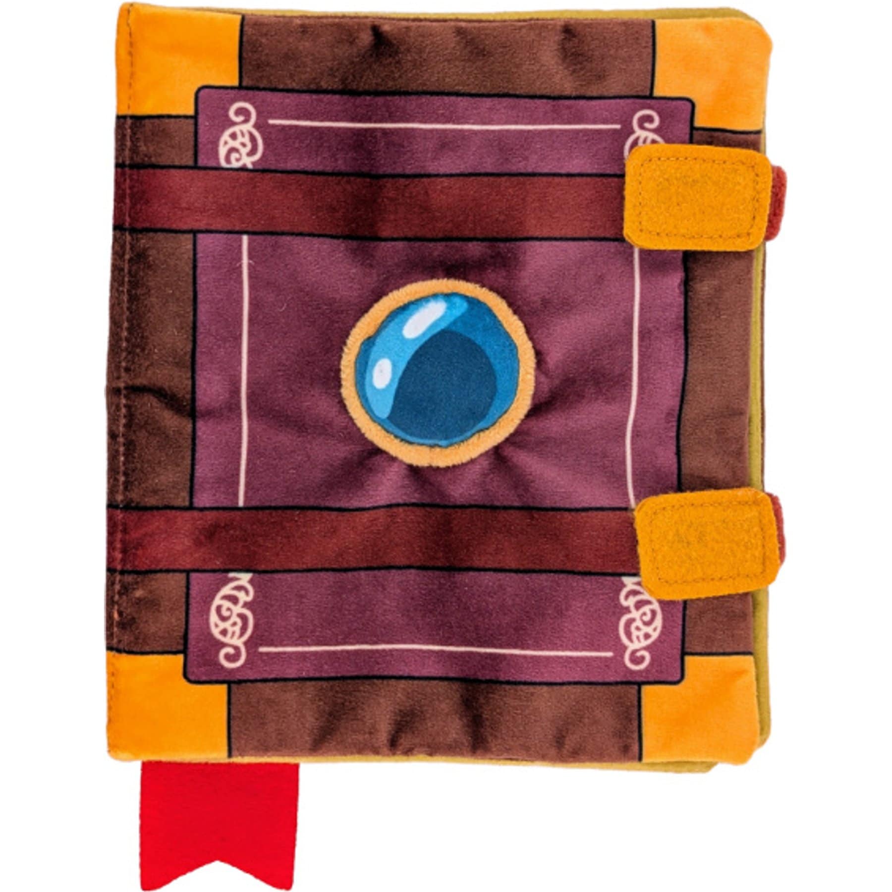 Pawlymorph Pet Toys Wizard's Spellbook Interactive Treat Hiding PlushDog Toy, Maroon
