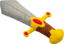 Pawlymorph Pet Toys Paladin's Sword Crinkle Plush Dog Toy, Grey