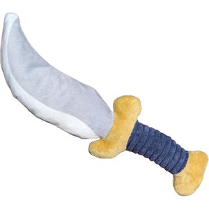 Pawlymorph Pet Toys The Rogue’s Dagger Plush Squeaky Dog Toy, Blue
