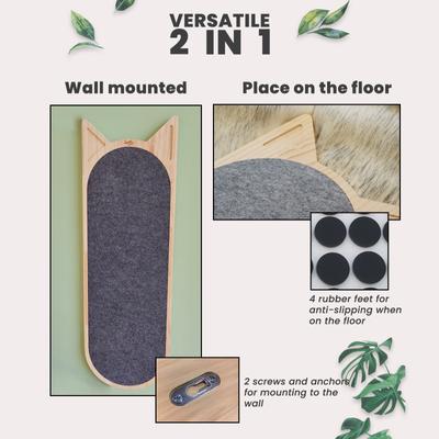 Show full view: LaiFug Wall Mountable Cat Scratching Board, Wood, One Size slide 5 of 9