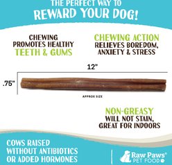 Raw Paws 12-inch Jumbo Bully Sticks Dog Treats, 5 count slide 2 of 7
