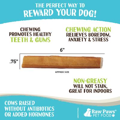 Show full view: Raw Paws 6-inch Jumbo Bully Sticks Dog Treats, 5 count slide 4 of 9