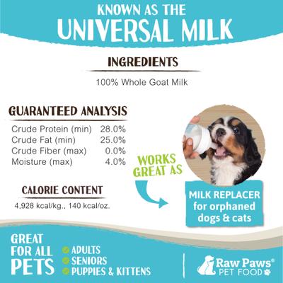 Show full view: Raw Paws Powder Whole Goat Milk Supplement for Dogs & Cats, 7-oz slide 5 of 7