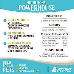 Raw Paws Bone Broth Chicken flavored Supplement for Dogs & Cats, 6-oz slide 2 of 6