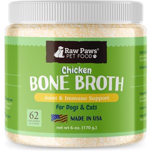 Raw Paws Bone Broth Chicken flavored Supplement for Dogs & Cats, 6-oz