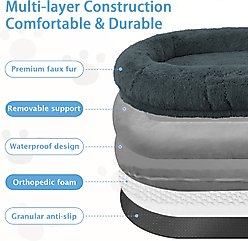 LovMor Dog Bed, Dark Grey, 71 x 45 x 12-in slide 2 of 6