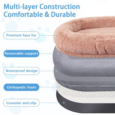 Show full view: LovMor Dog Bed, Pink, 71 x 45 x 12-in slide 3 of 7