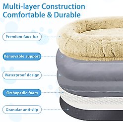 LovMor Dog Bed, Beige, 71 x 45 x 12-in slide 2 of 6
