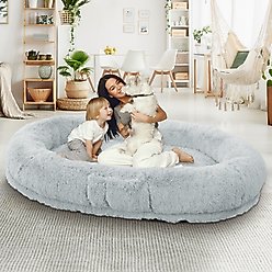 LovMor Dog Bed, Grey, 71 x 45 x 12-in