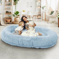 LovMor Dog Bed, Blue, 71 x 45 x 12-in