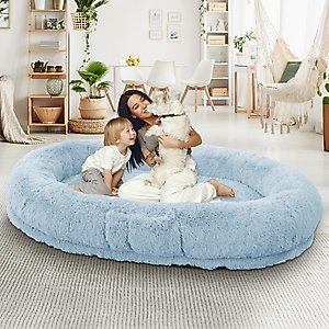 LovMor Dog Bed, Blue, 71 x 45 x 12-in