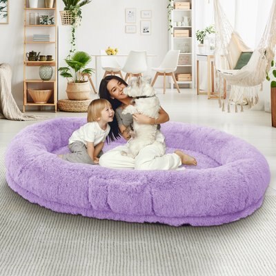 LovMor LovMor Dog Bed, Purple, 71 x 45 x 12-in