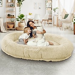 LovMor Dog Bed, Beige, 71 x 45 x 12-in