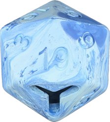 Pawlymorph Pet Toys D20 Lightning Blue Barbarian Strength Treat Dispensing Dog Toy, Blue