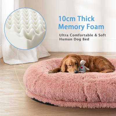 Show full view: LovMor Dog Bed, Pink, 71 x 45 x 12-in slide 2 of 7