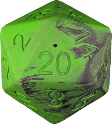 Show full view: Pawlymorph Pet Toys D20 Murky Swamp Barbarian Strength Treat Dispensing Dog Toy, Green slide 2 of 6