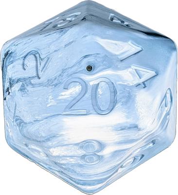 Show full view: Pawlymorph Pet Toys D20 Ice Grey Barbarian Strength Treat Dispensing Dog Toy, Grey slide 3 of 7