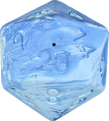 Show full view: Pawlymorph Pet Toys D20 Lightning Blue Barbarian Strength Treat Dispensing Dog Toy, Blue slide 2 of 7