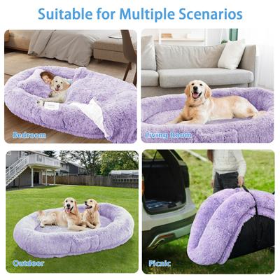 Show full view: LovMor Dog Bed, Purple, 71 x 45 x 12-in slide 7 of 8