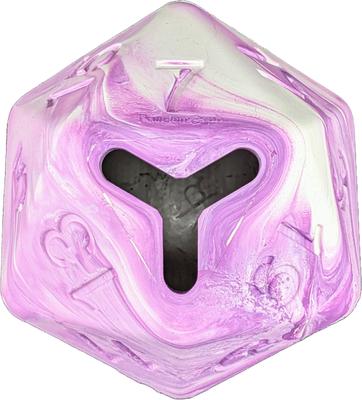 Show full view: Pawlymorph Pet Toys D20 Psionic Purple Barbarian Strength Treat Dispensing Dog Toy, Purple slide 4 of 7