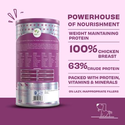 Show full view: Pawfect Nature's Feast Chicken Breast Grain-Free All Natural Freeze-Dried Dog Training Treat, 7.05-oz canister slide 3 of 9