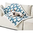 Show in main carousel: Lesure Waterproof Calming Double-Sided Jacquard Shag & Soft Sherpa Fleece Furniture Protector Dog & Cat Blanket, Blue, Medium slide 1 of 8