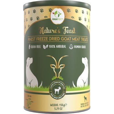 Pawfect Pawfect Nature's Feast Goat Meat Grain-Free All Natural Freeze-Dried Dog Training Treat, 5.29-oz canister