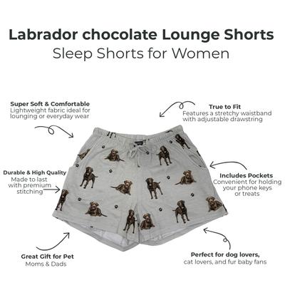 Show full view: E&S PETS Chocolate Labrador Shorts, Green, X-Large slide 2 of 6
