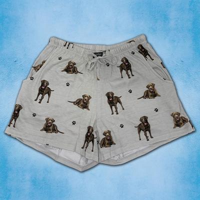 Show full view: E&S PETS Chocolate Labrador Shorts, Green, X-Large slide 4 of 6