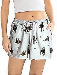 E&S PETS Chocolate Labrador Shorts, Green, Medium