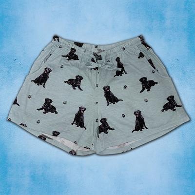 Show full view: E&S PETS Black Labrador Shorts, Teal, Medium slide 4 of 6