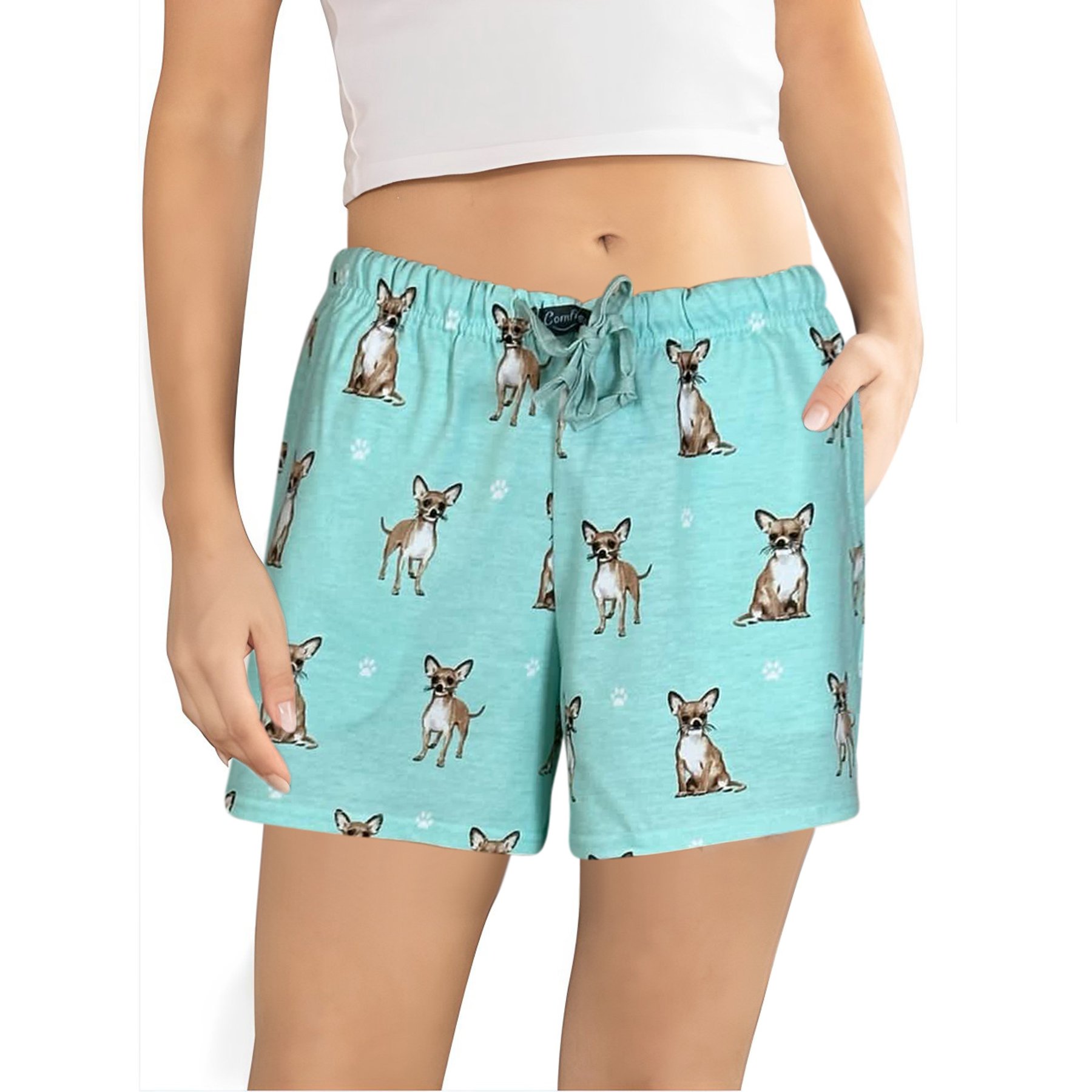 E&S PETS Chihuahua Shorts, Teal, X-Large