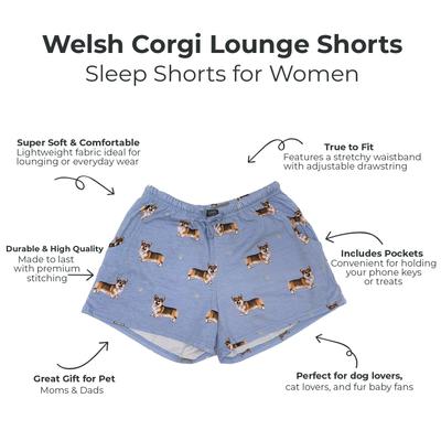 Show full view: E&S PETS Welsh Corgi Shorts, Light Blue, Small slide 2 of 6