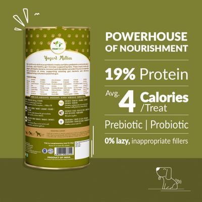 Show full view: Pawfect All Natural Grain-free Yogurt with Pineapple Prebiotic Probiotic Freeze-dried Dog Treat, 1.34-oz canister slide 3 of 10