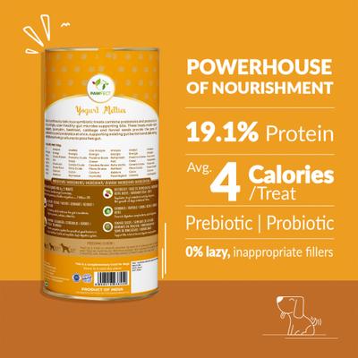 Show full view: Pawfect All Natural Grain-free Yogurt with Pumpkin Prebiotic Probiotic Freeze-dried Dog Treat, 1.34-oz canister slide 3 of 10