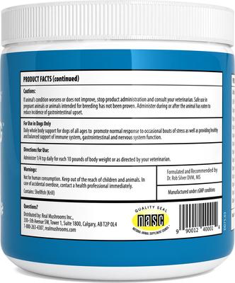 Show full view: Real Mushrooms Daily Dawg Mushroom Extract Health Support Powder Supplement for Dogs, 2.65-oz jar slide 3 of 5
