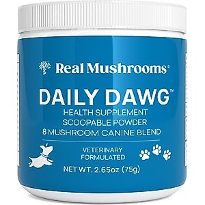 Real Mushrooms Daily Dawg Mushroom Extract Health Support Powder Supplement for Dogs, 2.65-oz jar
