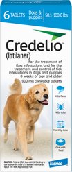 Credelio Chewable Tablet for Dogs, 50.1-100 lbs, (Blue Box), 6 Chewable Tablets (6-mos. supply)