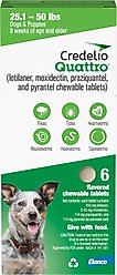 Credelio Quattro Chewable Tablets for Dogs, 25.1-50 lbs, 6 Chewables (6-mos. supply)