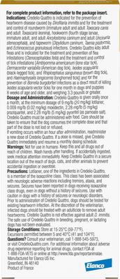 Show full view: Credelio Quattro Chewable Tablets for Dogs, 3.3-6 lbs, 1 Chewable (1-mo. supply) slide 2 of 7